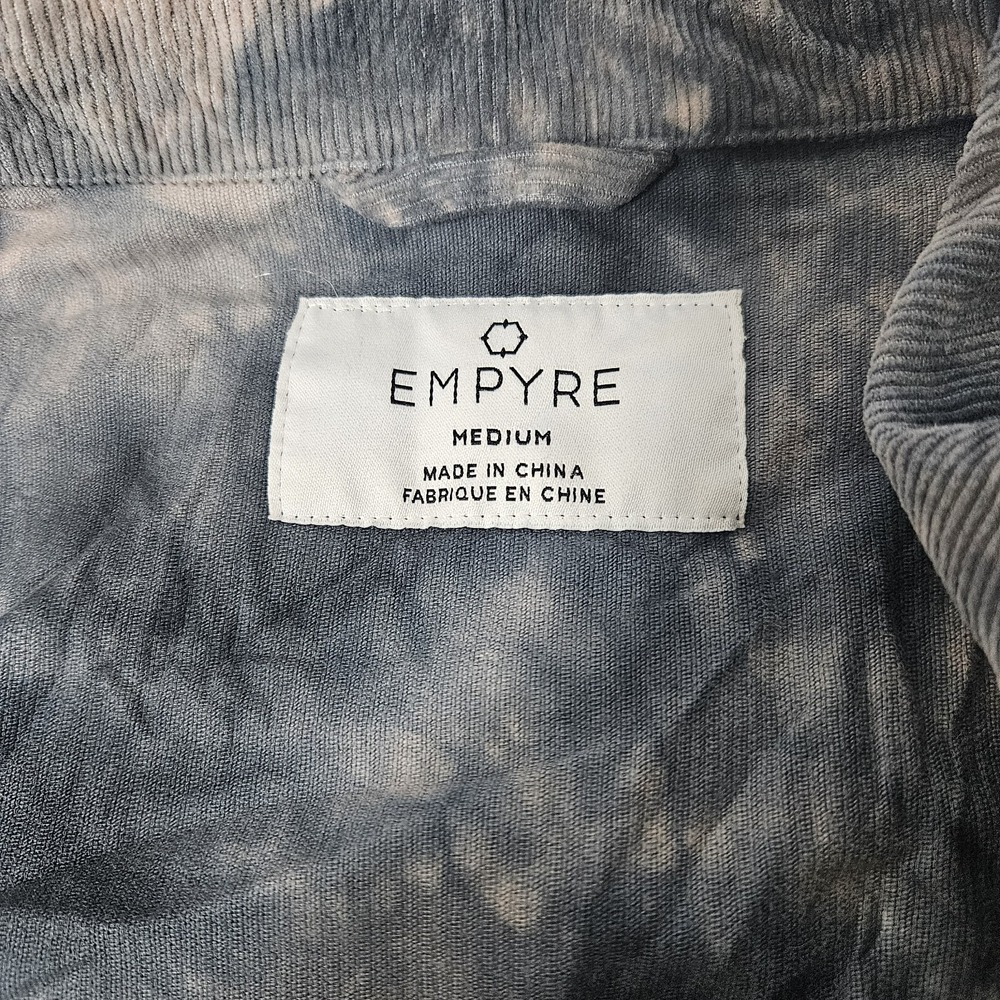 Empyre Womens Tie Dye Corduroy Trucker Jacket Black Tan Size Medium - Picture 5 of 9